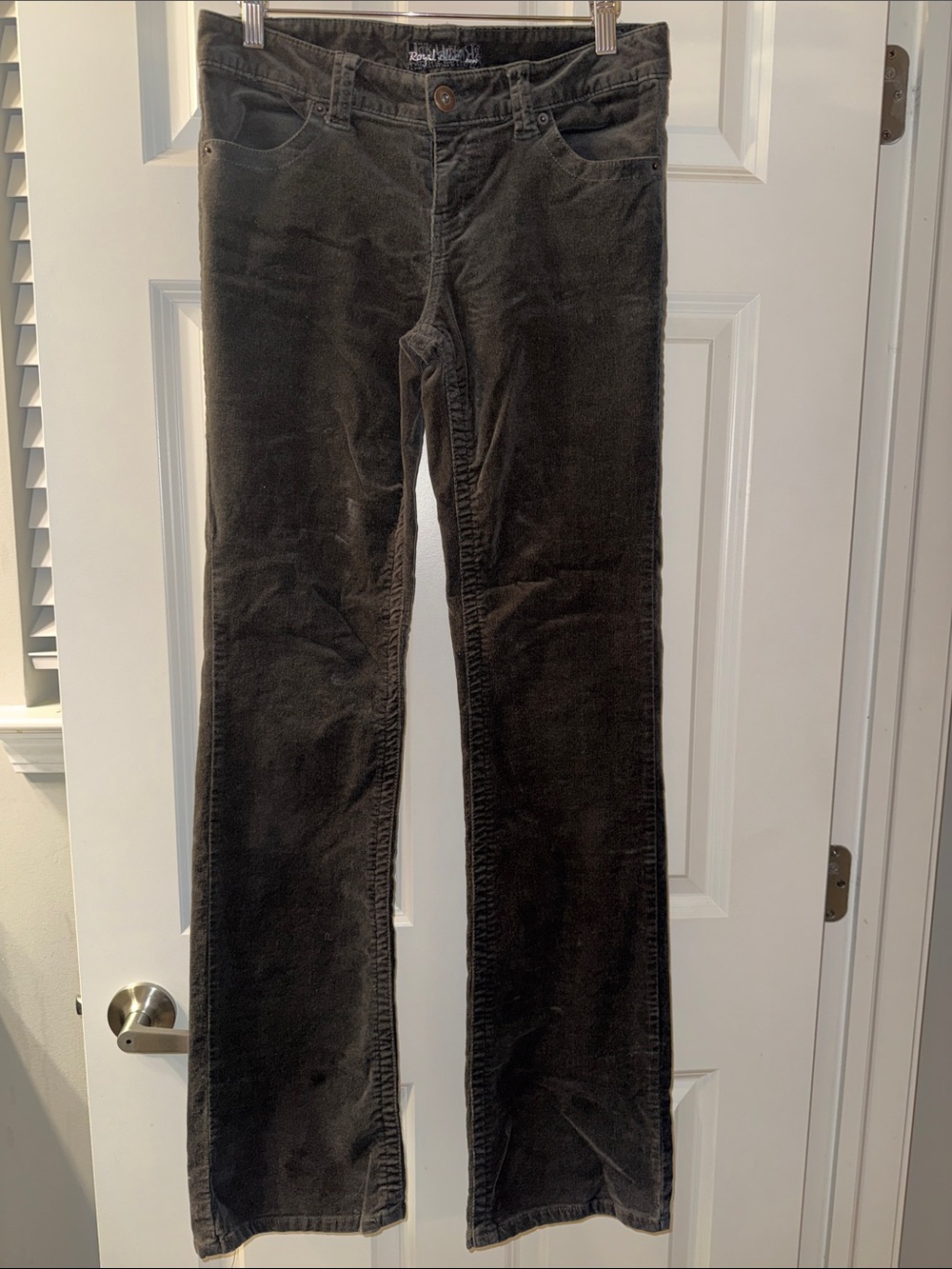 Royal Blue- Women’s long Grey Bootcut Corduroy Pants